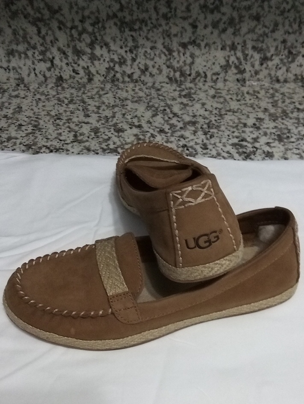 UGG Women's Suede Slip-On Moccasins - Picture 9 of 16